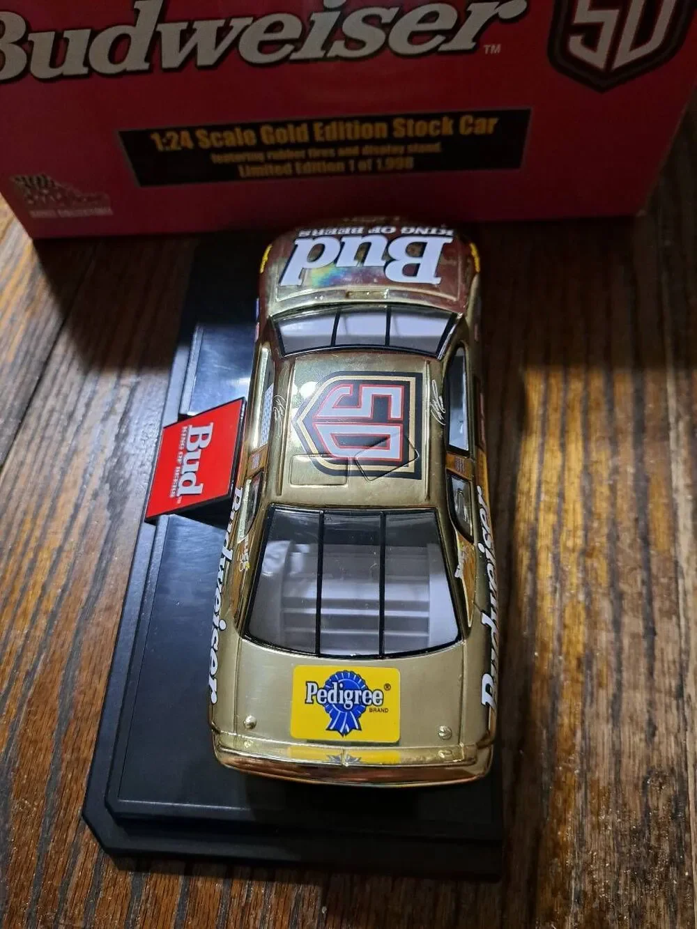 Vintage 98 Racing Champions Gold Ricky Craven #50 Bud Die Cast Nascar Race Car